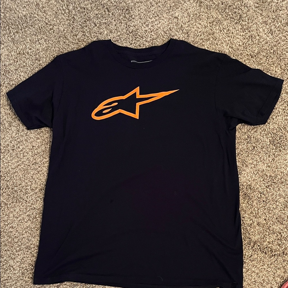 Alpinestars Black and Orange Short Sleeve Tee